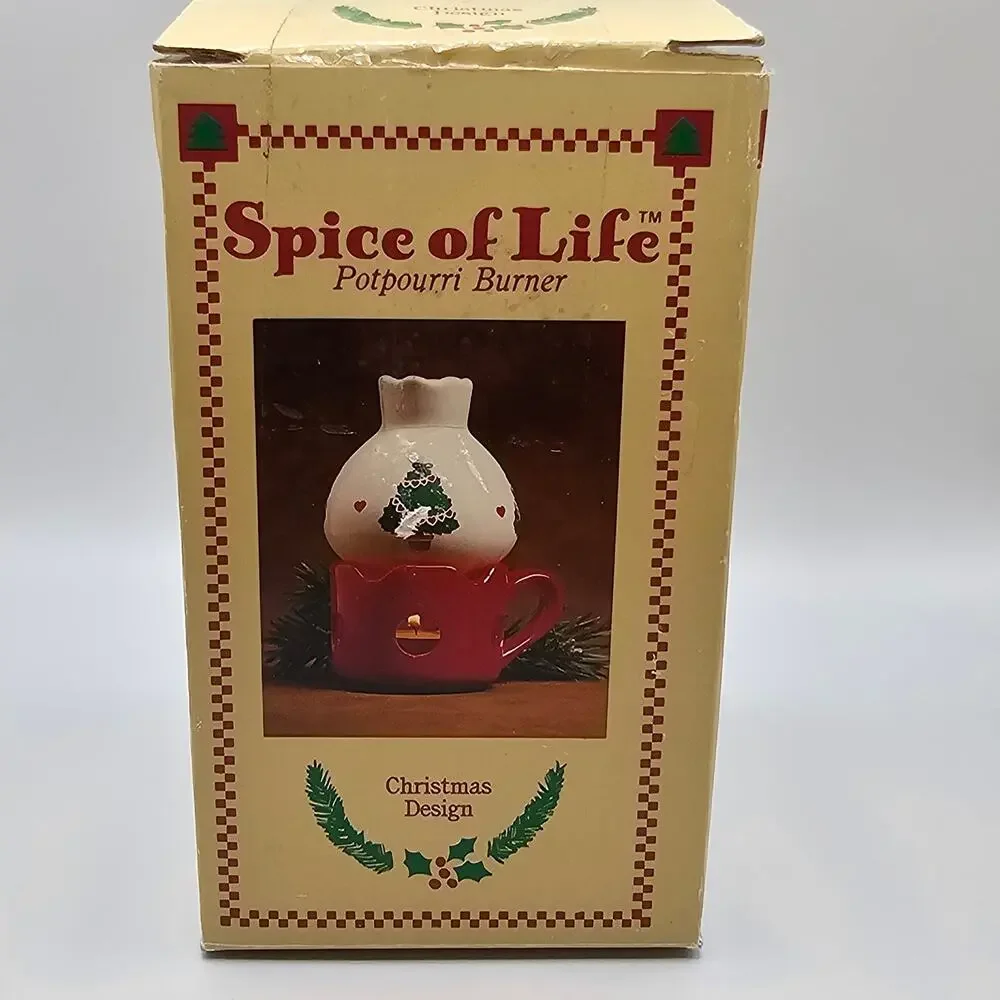 Vintage 80s Gibson Greetings Card Spice of Life Christmas Scent Warmer NEW
